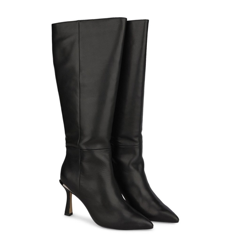 Bottes à Talons Alma En Pena Cuir Boots Smooth Noir Femme | TYB-47996420